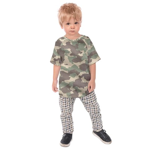 Camouflage Design Kids  Raglan Tee by Excel