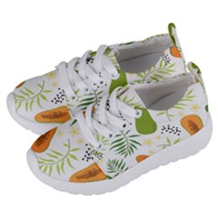 Seamless-tropical-pattern-with-papaya Kids  Lightweight Sports Shoes by Simbadda