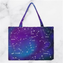 Realistic-night-sky-poster-with-constellations Medium Tote Bag by Simbadda