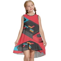 Gaming Console Video Kids  Frill Swing Dress by Grandong