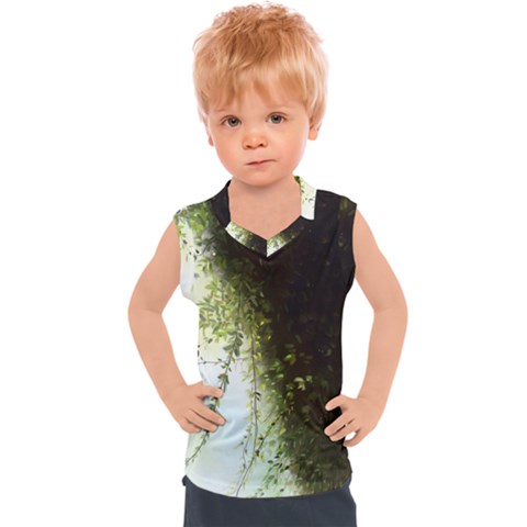 Branch Plant Shrub Green Natural Kids  Sport Tank Top by Grandong