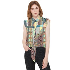 Building Urban Architecture Tower Frill Detail Shirt by Grandong