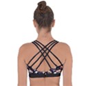 Halloween party skulls, Demonic pumpkins pattern Cross String Back Sports Bra View2