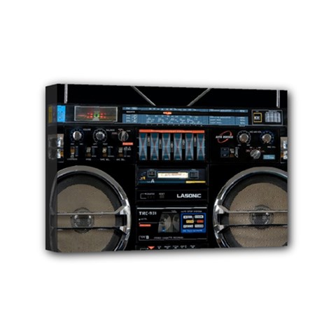 Vintage Radio Mini Canvas 6  X 4  (stretched) by Proyonanggan