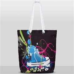 Sneakers Shoes Patterns Bright Full Print Rope Handle Tote (small) by Proyonanggan