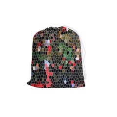 Colorful Abstract Background Drawstring Pouch (medium) by Proyonanggan