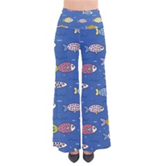 Sea Fish Blue Submarine Animal So Vintage Palazzo Pants by Proyonanggan
