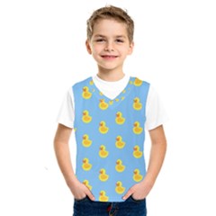Rubber Duck Pattern Kids  Basketball Tank Top by Valentinaart