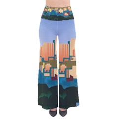 City Buildings Urban Dawn So Vintage Palazzo Pants by Bangk1t