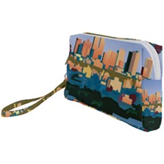 City Buildings Urban Dawn Wristlet Pouch Bag (small) by Bangk1t
