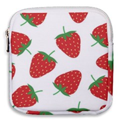 Seamless Pattern Fresh Strawberry Mini Square Pouch by Bangk1t