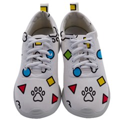 Dog Paw Seamless Pattern Footprint Bone Mens Athletic Shoes by Bangk1t