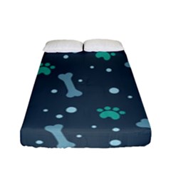 Bons Foot Prints Pattern Background Fitted Sheet (full/ Double Size) by Bangk1t
