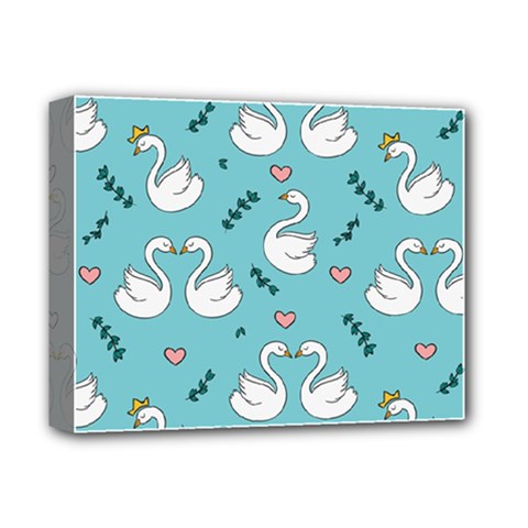 Elegant Swan Pattern Design Deluxe Canvas 14  X 11  (stretched) by Bangk1t
