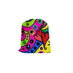 Seamless Doodle Drawstring Pouch (small) by Bangk1t