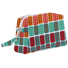 Bricks Abstract Seamless Pattern Wristlet Pouch Bag (large) by Bangk1t