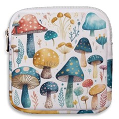 Mushroom Forest Fantasy Flower Nature Mini Square Pouch by Bangk1t