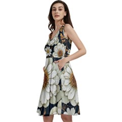 Fantasy People Mysticism Composing Fairytale Art Sleeveless V-neck Skater Dress With Pockets by Bangk1t