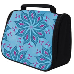 Flower Template Mandala Nature Blue Sketch Drawing Full Print Travel Pouch (big) by Bangk1t