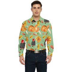 Autumn Seamless Background Leaves Wallpaper Texture Men s Long Sleeve  Shirt by Bangk1t