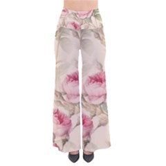 Roses Plants Vintage Retro Flowers Pattern So Vintage Palazzo Pants by Bangk1t
