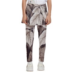 Plant Leaves Pattern Kids  Skirted Pants by Amaryn4rt