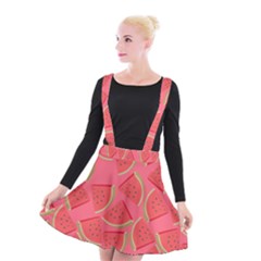 Watermelon Background Watermelon Wallpaper Suspender Skater Skirt by pakminggu