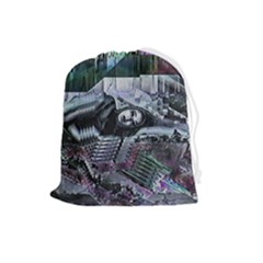 Cyberpunk Drama Drawstring Pouch (large) by MRNStudios