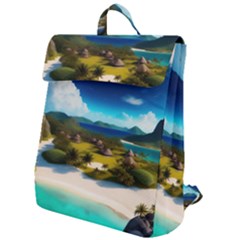 Beach Island Nature Flap Top Backpack by Ravend