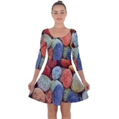 Stones Quarter Sleeve Skater Dress by artworkshop