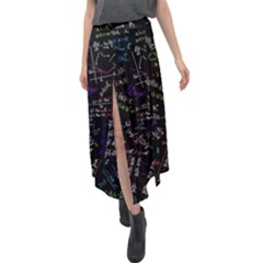 Mathematics  Physics Maths Math Pattern Velour Split Maxi Skirt by Grandong