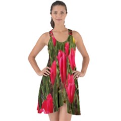 Yellow Pink Red Flowers Show Some Back Chiffon Dress by artworkshop