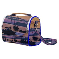 Twilight Over Ushuaia Port Satchel Shoulder Bag by dflcprintsclothing