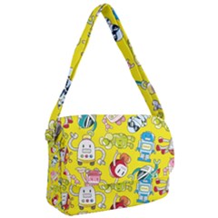 Robot Pattern Courier Bag by Grandong
