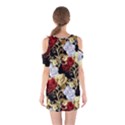Roses Seamless Pattern Shoulder Cutout One Piece Dress View2