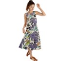 Purple Orange Green Blue Cartoon Summer Maxi Dress View1