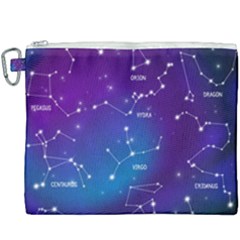 Realistic Night Sky With Constellations Canvas Cosmetic Bag (xxxl) by Cowasu