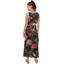 Flower Pattern V-Neck Chiffon Maxi Dress View2
