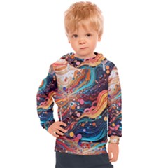 Pattern Abstract Kids  Hooded Pullover by Grandong