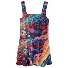 Pattern Abstract Kids  Layered Skirt Swimsuit by Grandong