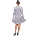 Seamless-pattern-with-cute-rabbit-character Long Sleeve Panel Dress View2