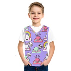 Cloud-seamless-pattern -- Kids  Basketball Tank Top by pakminggu