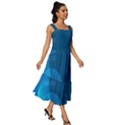 Abstract-classic-blue-background Square Neckline Tiered Midi Dress View3