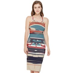 Car Vehicle Vintage Automobile Bodycon Cross Back Summer Dress by Ravend