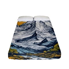 Nature Mountains Landscape Forest Fitted Sheet (full/ Double Size) by Ravend