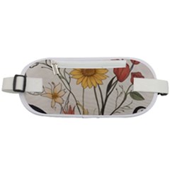 Woman Flower Pattern Rounded Waist Pouch by pakminggu
