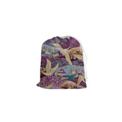 Textile-fabric-cloth-pattern Drawstring Pouch (xs) by Bedest