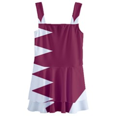 Heart-love-flag-qatar Kids  Layered Skirt Swimsuit by Bedest