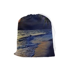 Beautiful Moon Nigh Sky Stars Drawstring Pouch (large) by Cowasu