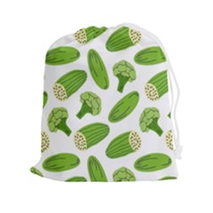 Vegetable Pattern With Composition Broccoli Drawstring Pouch (2xl) by pakminggu